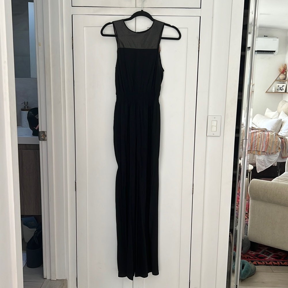 Jay Godfrey Black Jump Suit x Partial Leather. Worn only 2 times!!